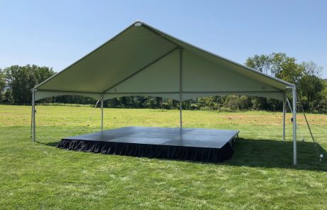 Tent with stage flooring